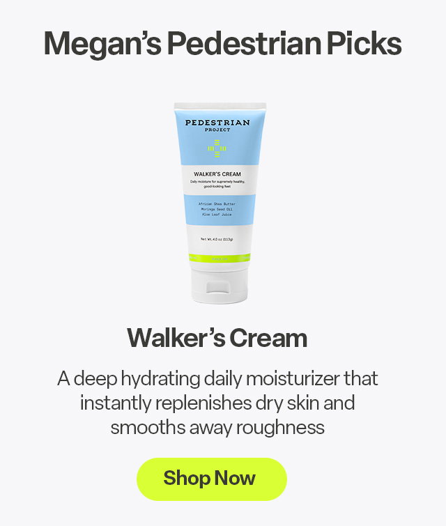 Megan's Pedestrian Picks next to image of Walker's Cream 