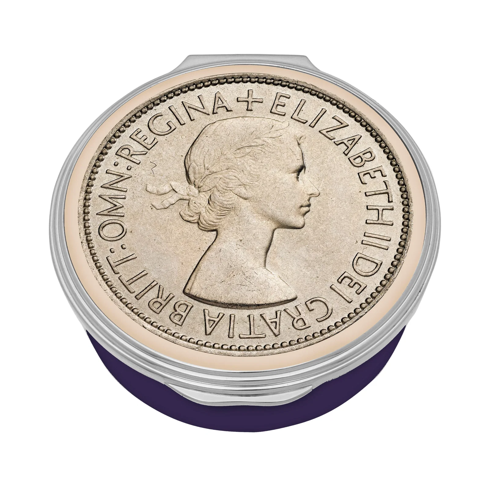 Image of Her Majesty Queen Elizabeth II - 1953 Commemorative Coin Enamel Box