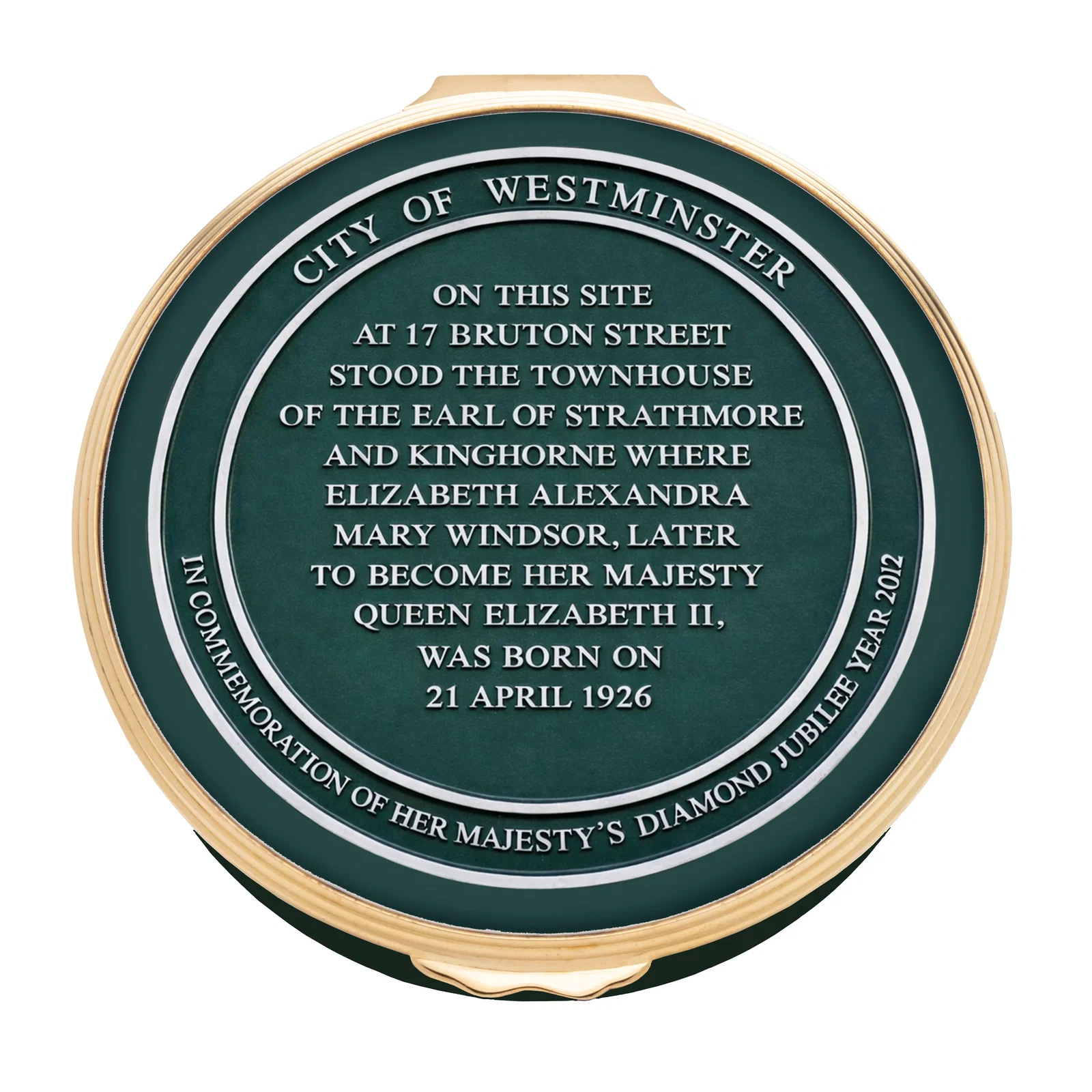 Image of Her Majesty Queen Elizabeth II - Bruton Street Enamel Box