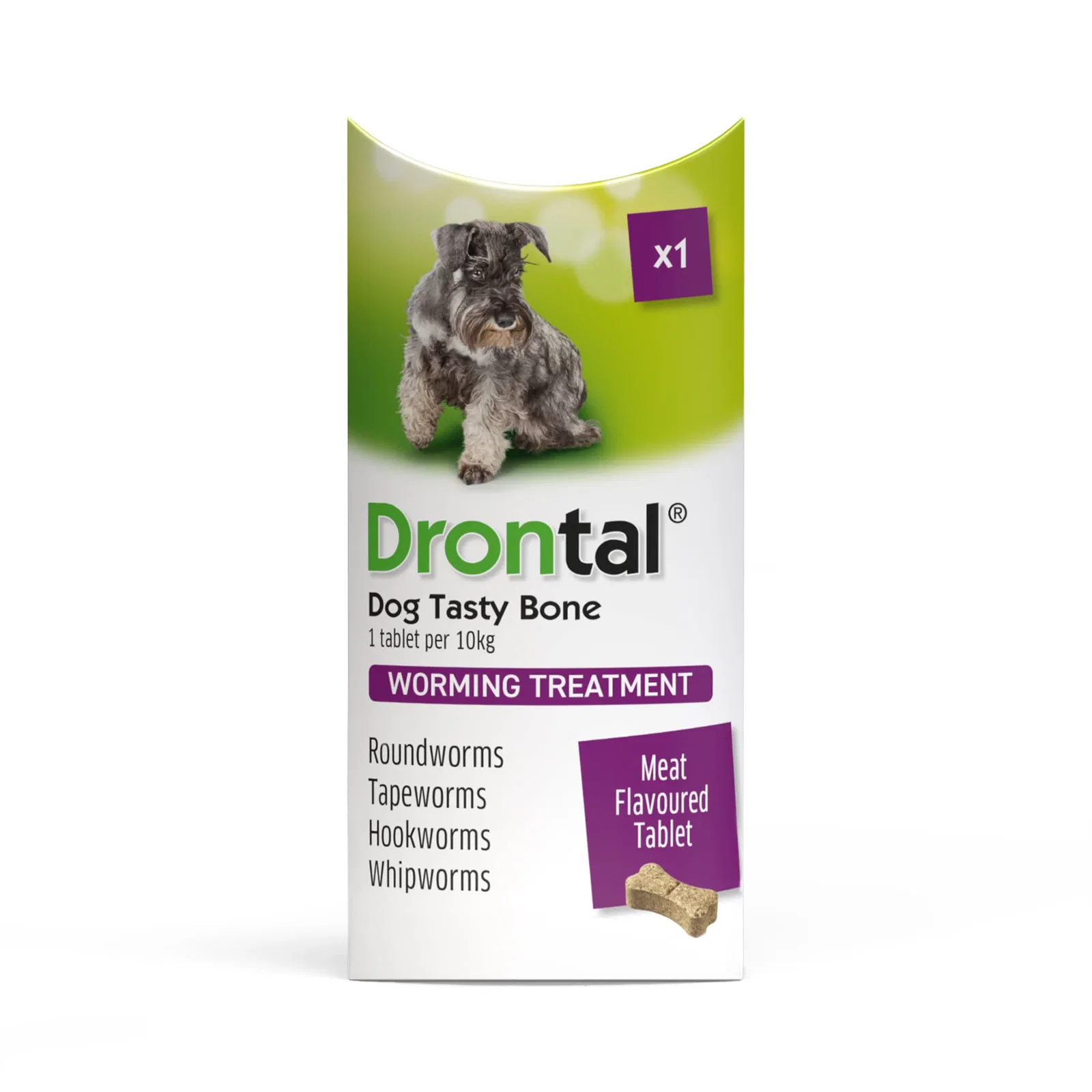 Image of Drontal Tasty Bone Wormer Tablets Small/Medium Dog