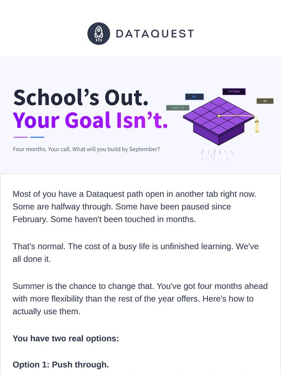 Two ways to use the next four months