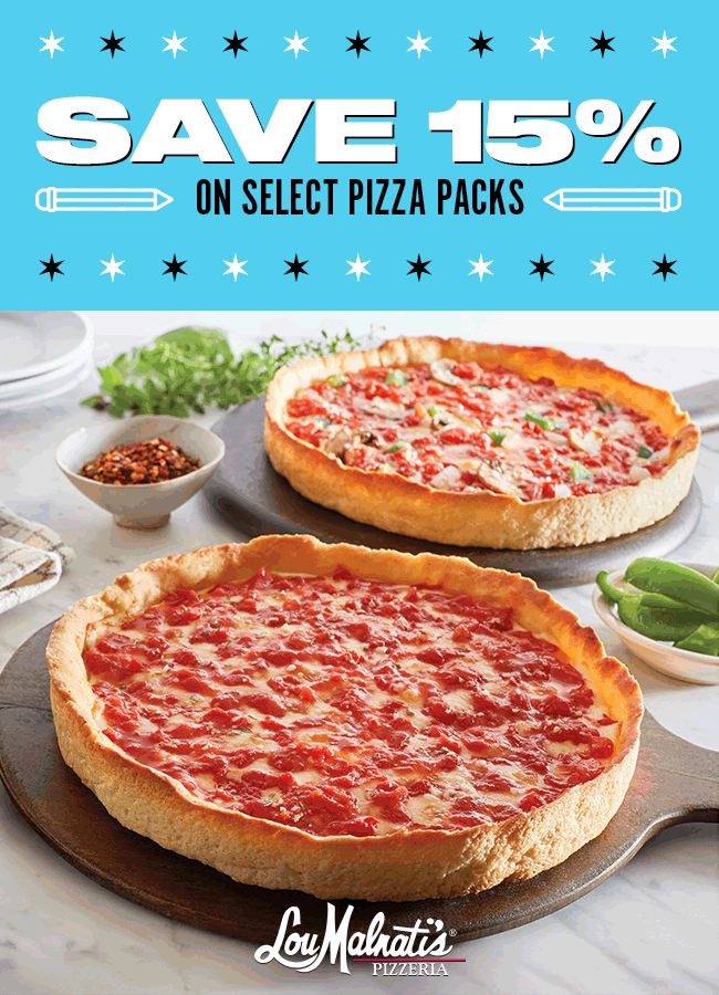 Save 15% on Select Pizza Packs