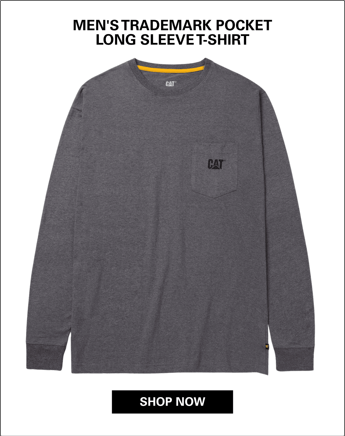 MEN'S TRADEMARK POCKET LONG SLEEVE T-SHIRT