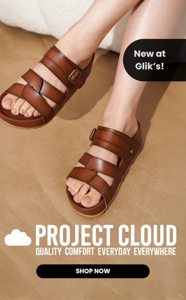 New at Glik's! Project Cloud. Shop now button