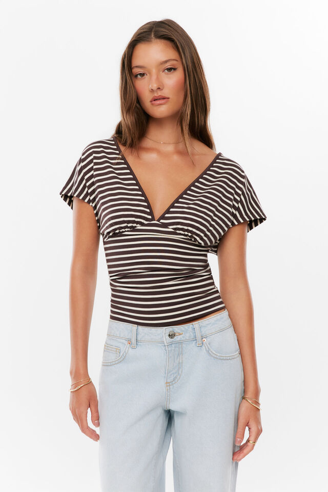 Soft Delena V neck Top $22.5