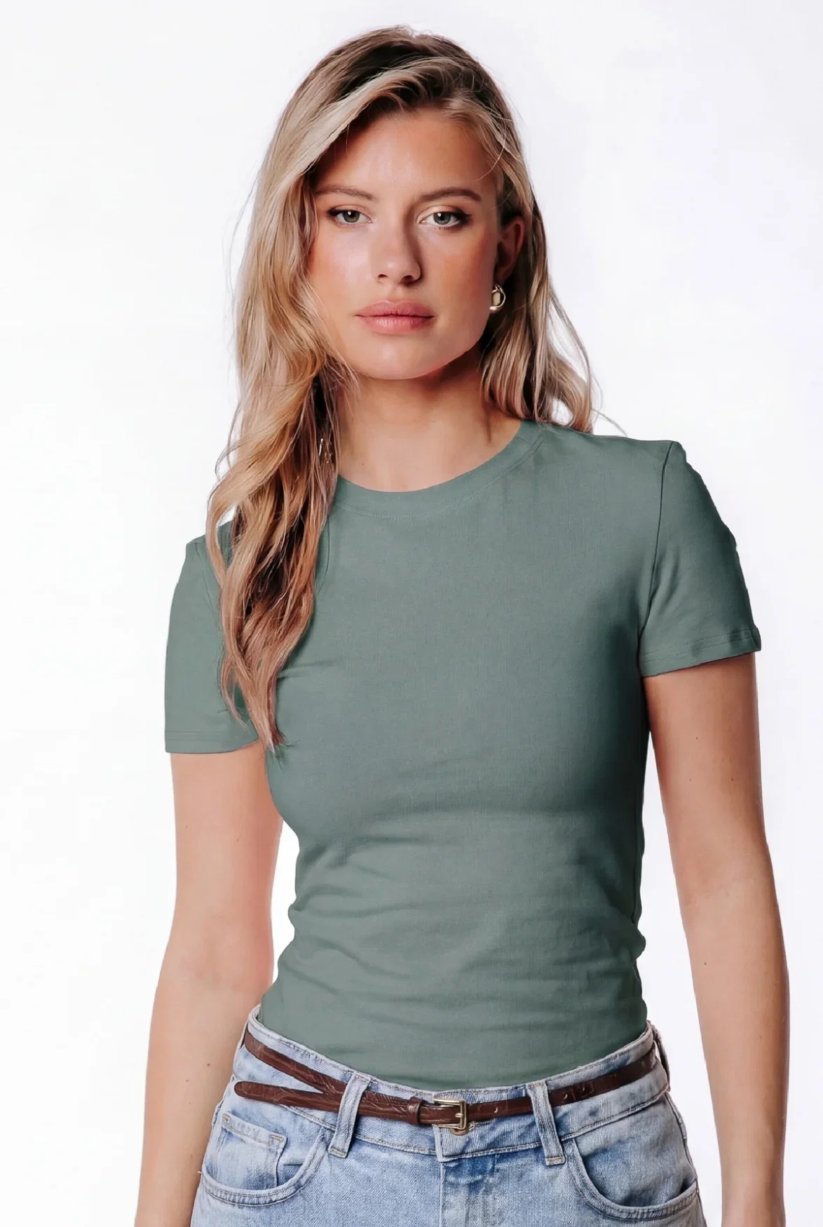 Image of Fitted T-shirt | Olive Green