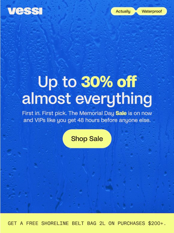 💧Save up to 30% off starts now
