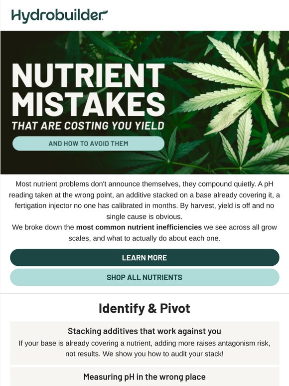 Your nutrients aren't the problem. But your system might be. 🤔