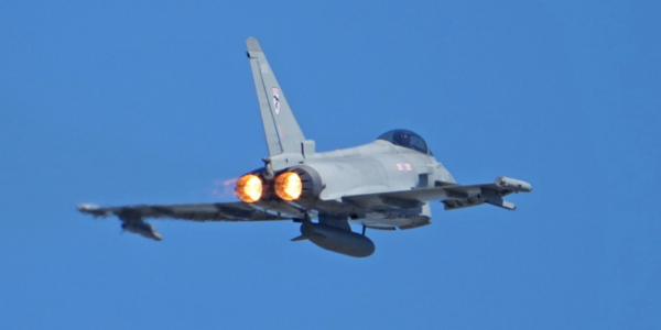 DRAGON 01 goes through his paces at RAF Coningsby