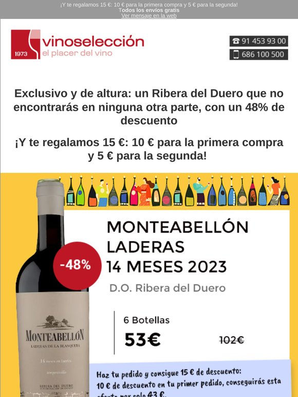 Monteabellón, un Ribera del Duero, Exclusivo y con un 48% de descuento ¡No te lo pierdas!