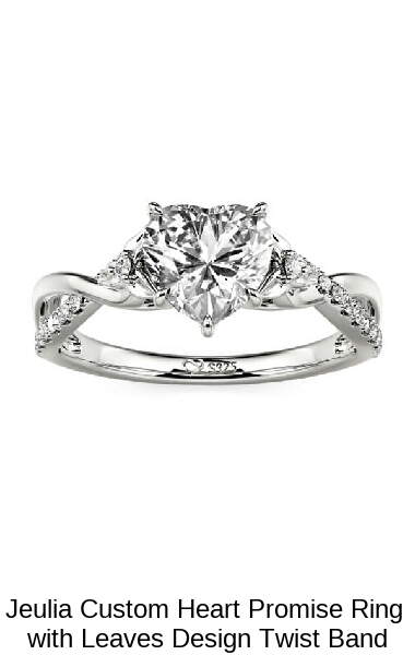 Jeulia Twist Heart Cut Sterling Silver Ring