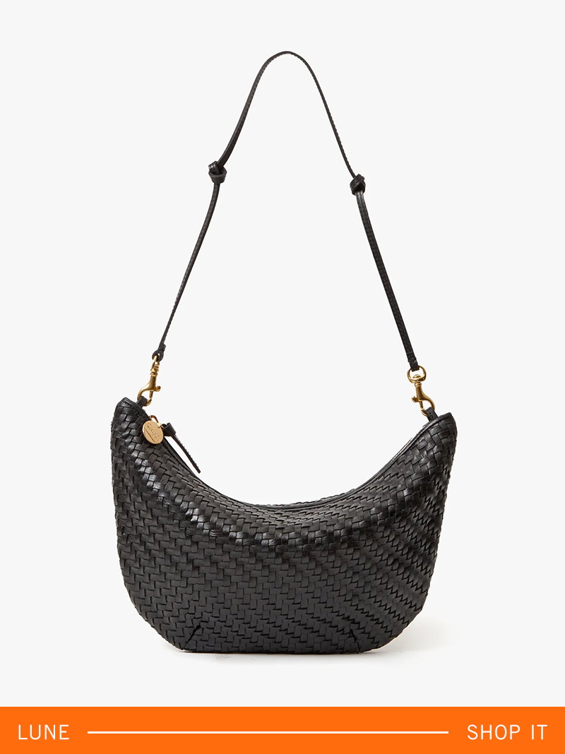 Lune in Black Woven Zig-Zag