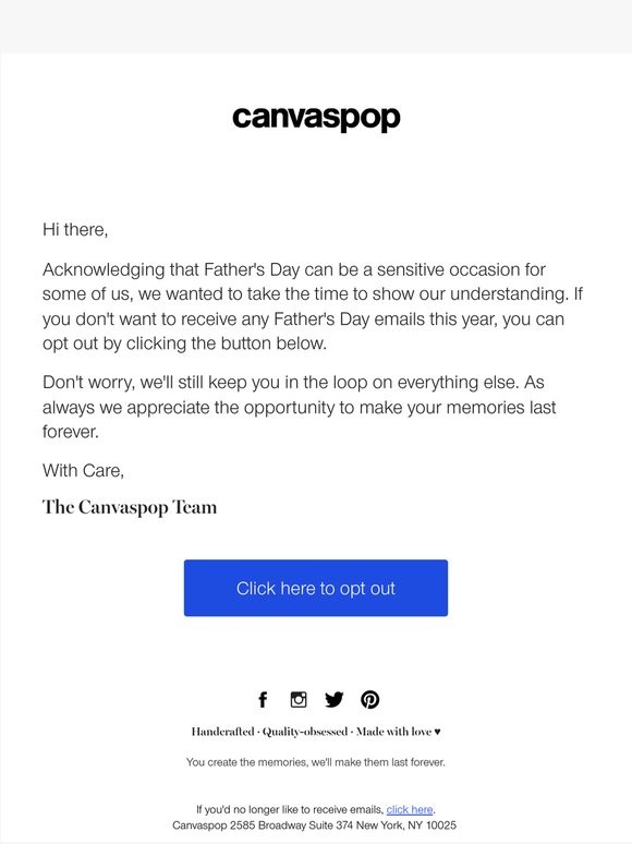 Want to opt out of Father’s Day emails?