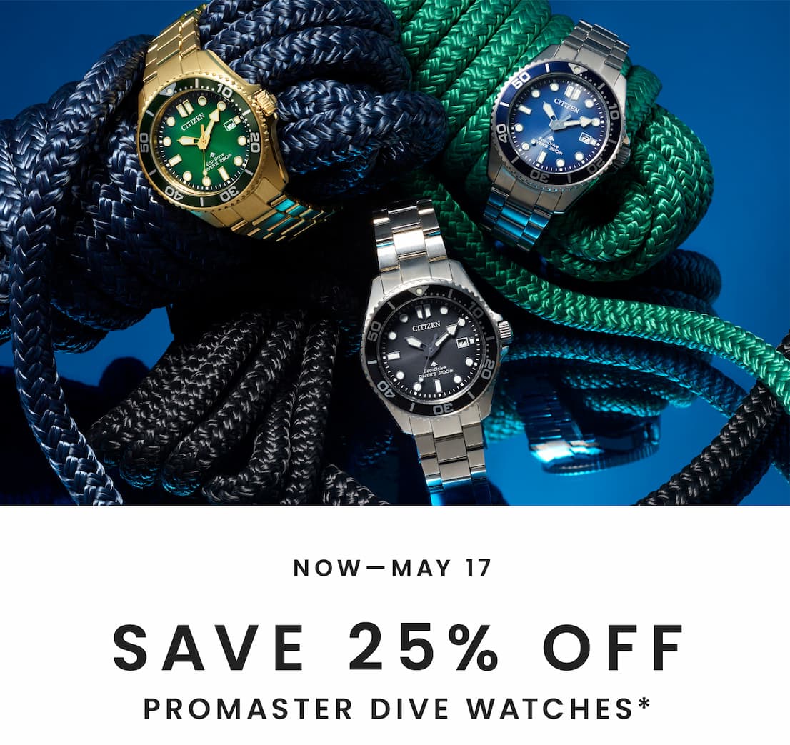 Now — May 17: Save 25% Off Promaster Dive Watches*