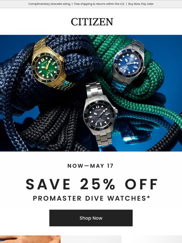 Starts NOW: Save 25% Off Promaster Dive