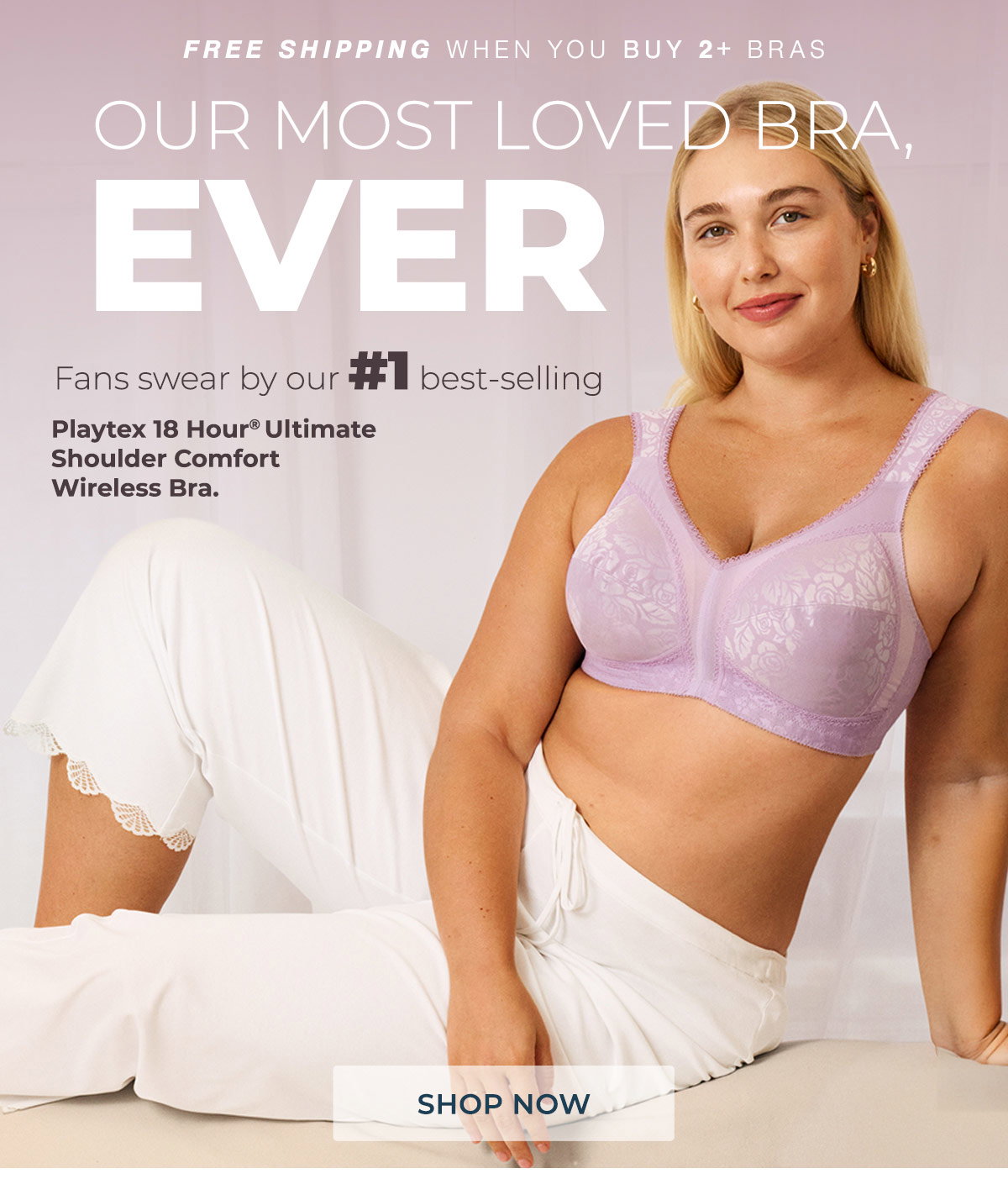 Playtex 18 Hour Ultimate Shoulder Comfort Wireless Bra