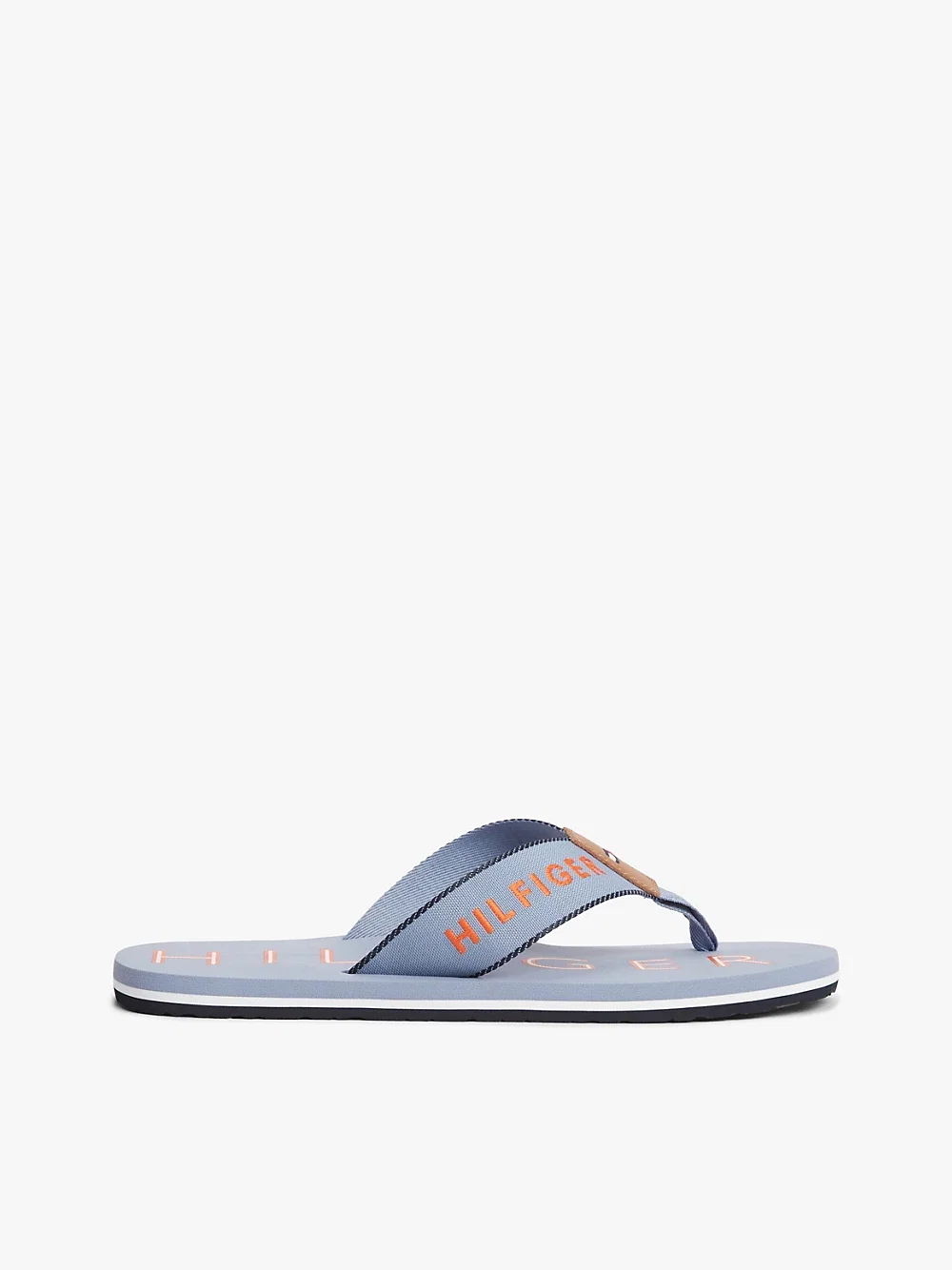 Logo Embroidery Webbing Strap Flip Flops