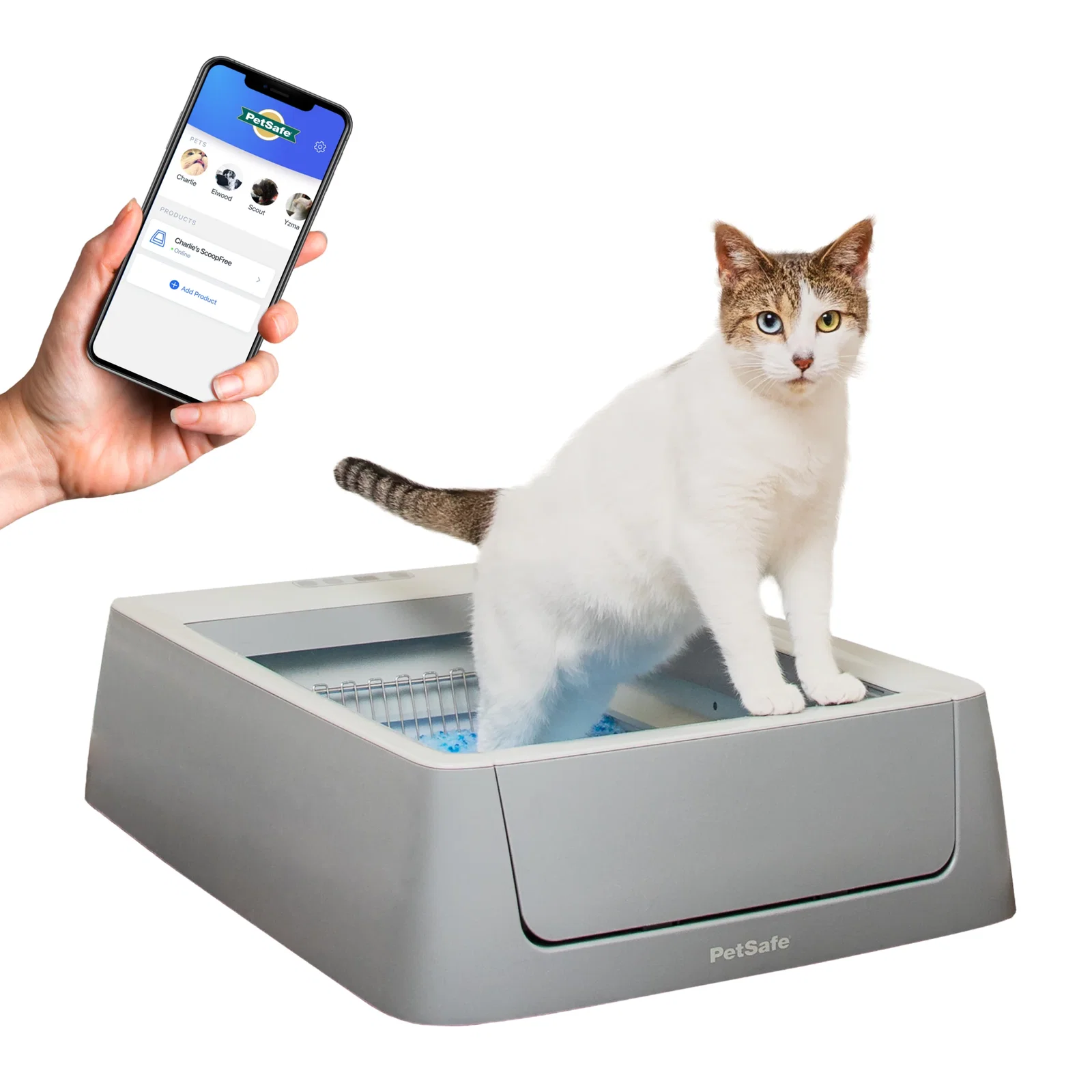 Image of Smart Self-Cleaning Litter Box - ScoopFree® Crystal Smart