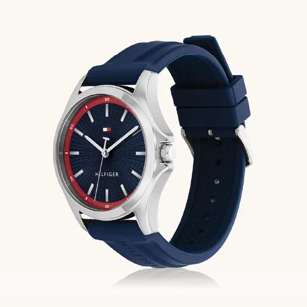 Tommy Hilfiger Chronograph Bank Blue Silicone Watch