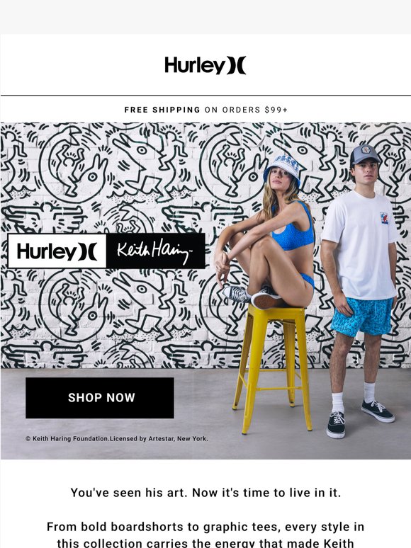 From the beach to the streets: Hurley x Keith Haring ⛓️🩵🌀