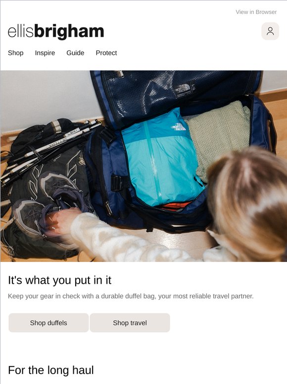 Go further with a duffel bag