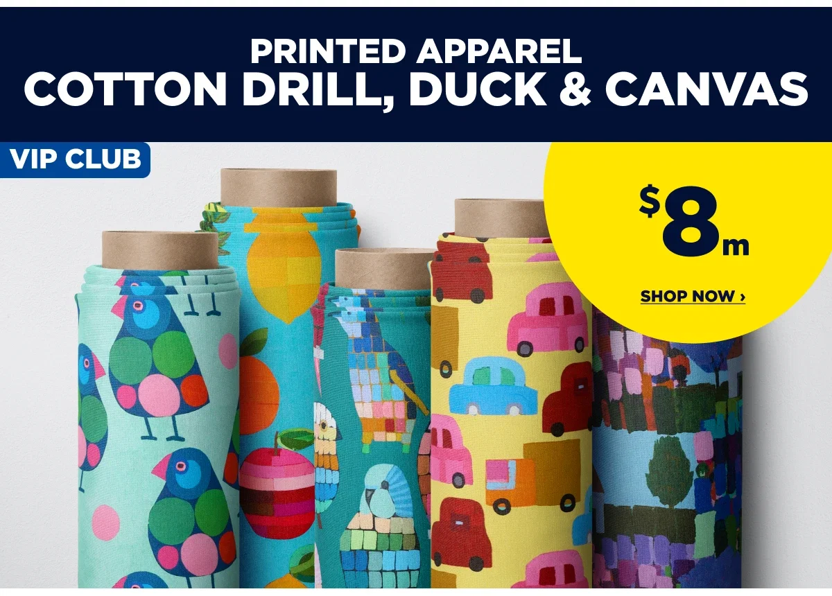PRINTED APPAREL COTTON DRILL, DUCK & CANVAS