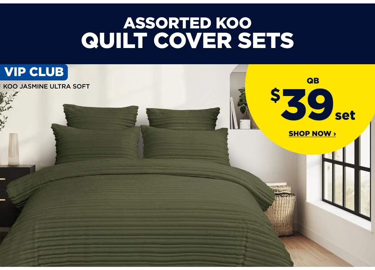 ASSORTED KOO QUILT COVER SETS