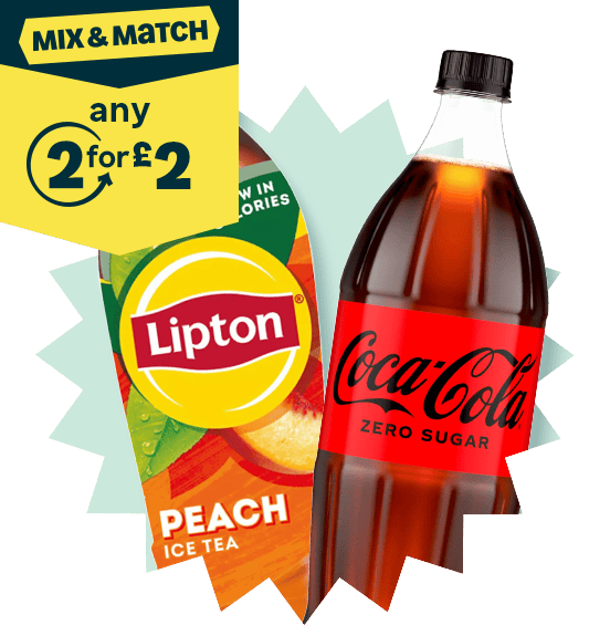 Mix & match, any 2 for £2 on soft drinks