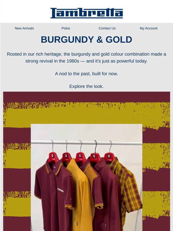 BURGUNDY + GOLD