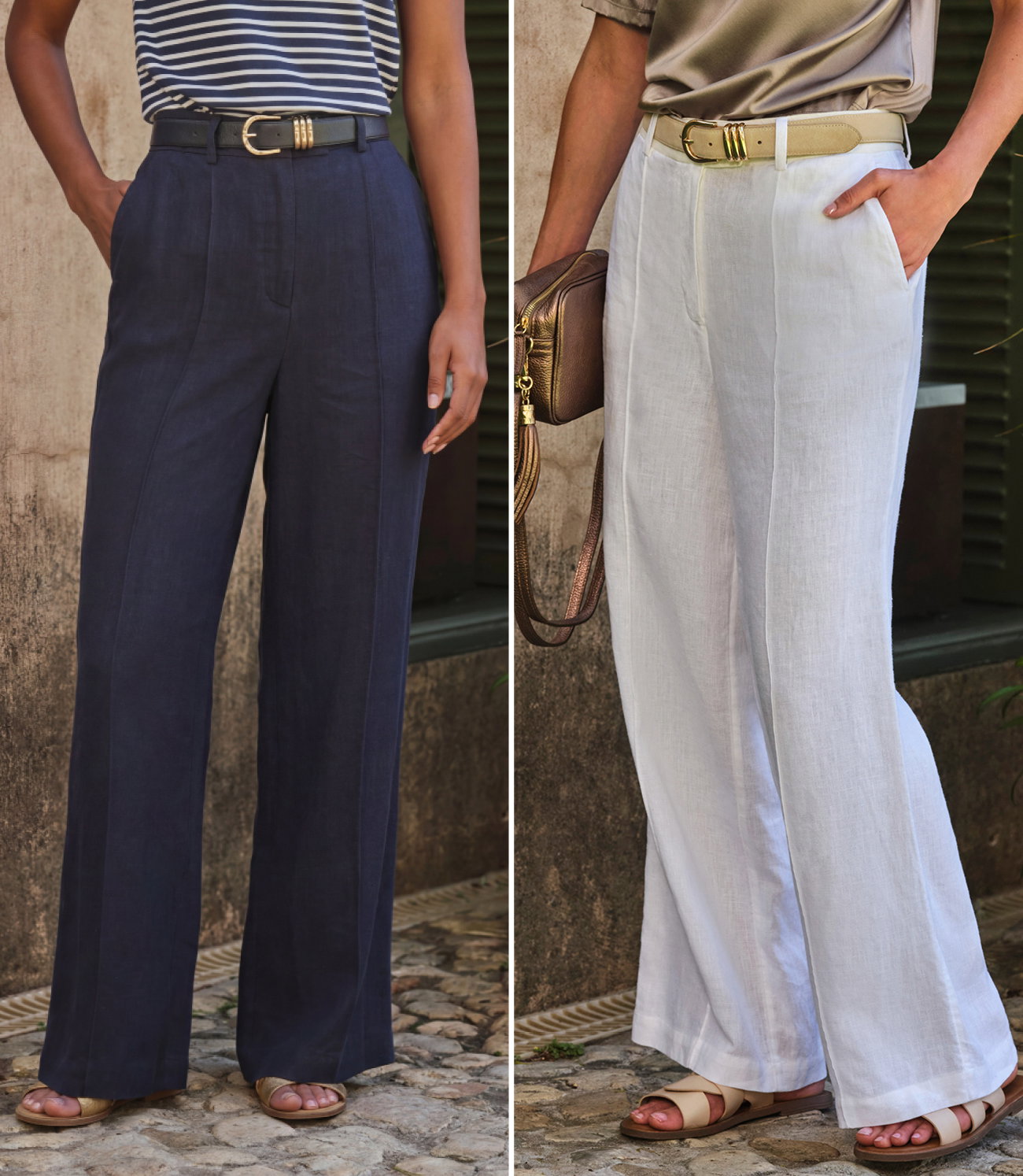 Pure Linen Wide Leg Trouser