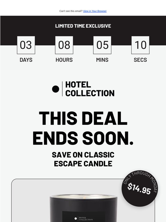 Deal of the Week: Classic Escape Candle