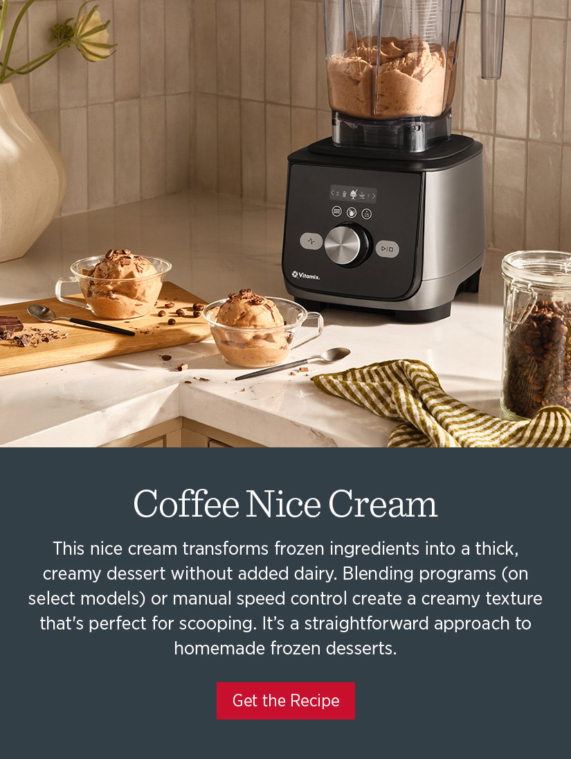 This nice cream transforms frozen ingredients into a thick, creamy dessert without added dairy. Blending programs (on select models) or manual speed control create a creamy texture that's perfect for scooping. It's a straightforward approach to homemade frozen desserts.