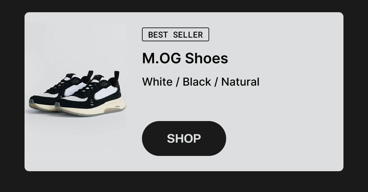 M.OG Shoes in White / Black / Natural