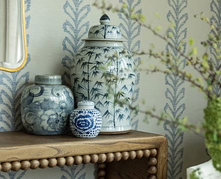 Layered Chinoiserie in the sunroom