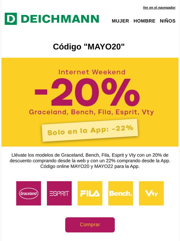 -20%🥳Graceland, Bench, Fila, Esprit, Vty