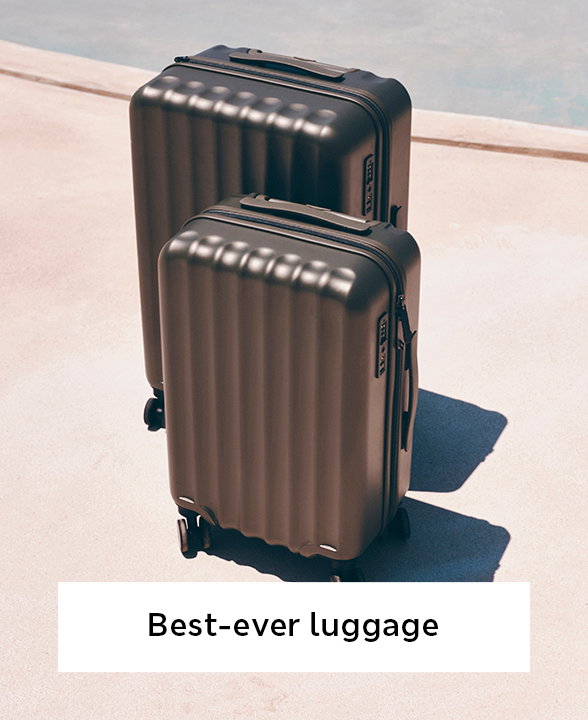 2 Charcoal Mykonos 4 Wheel Hard Shell Suitcase