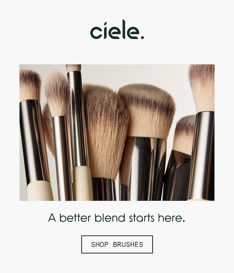 Close up of makeup brushes