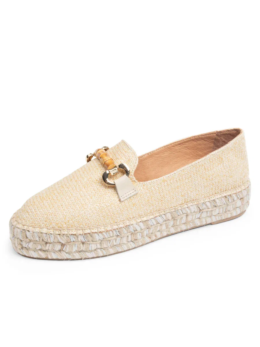 Image of Avery Bamboo Loafer Platform Espadrille