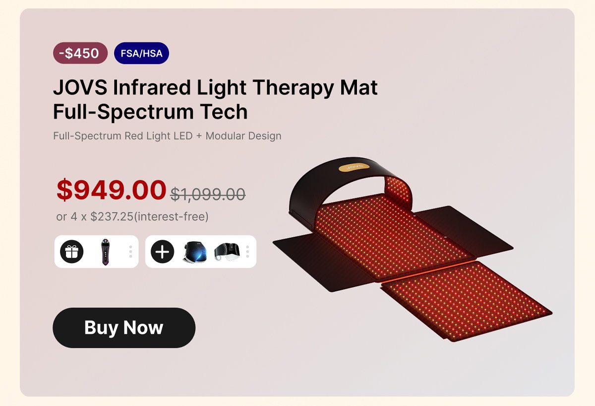 JOVS Infrared Light Therapy Mat Full-Spectrum Tech