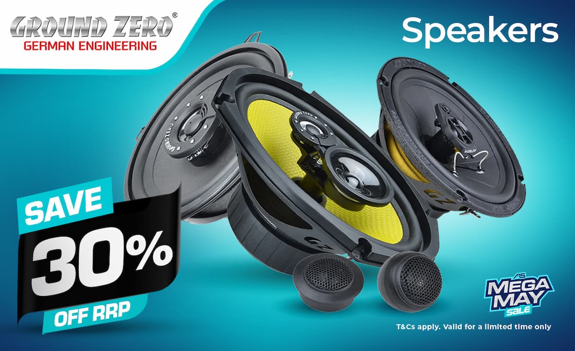 SAVE 30% OFF GROUND ZERO SPEAKERS