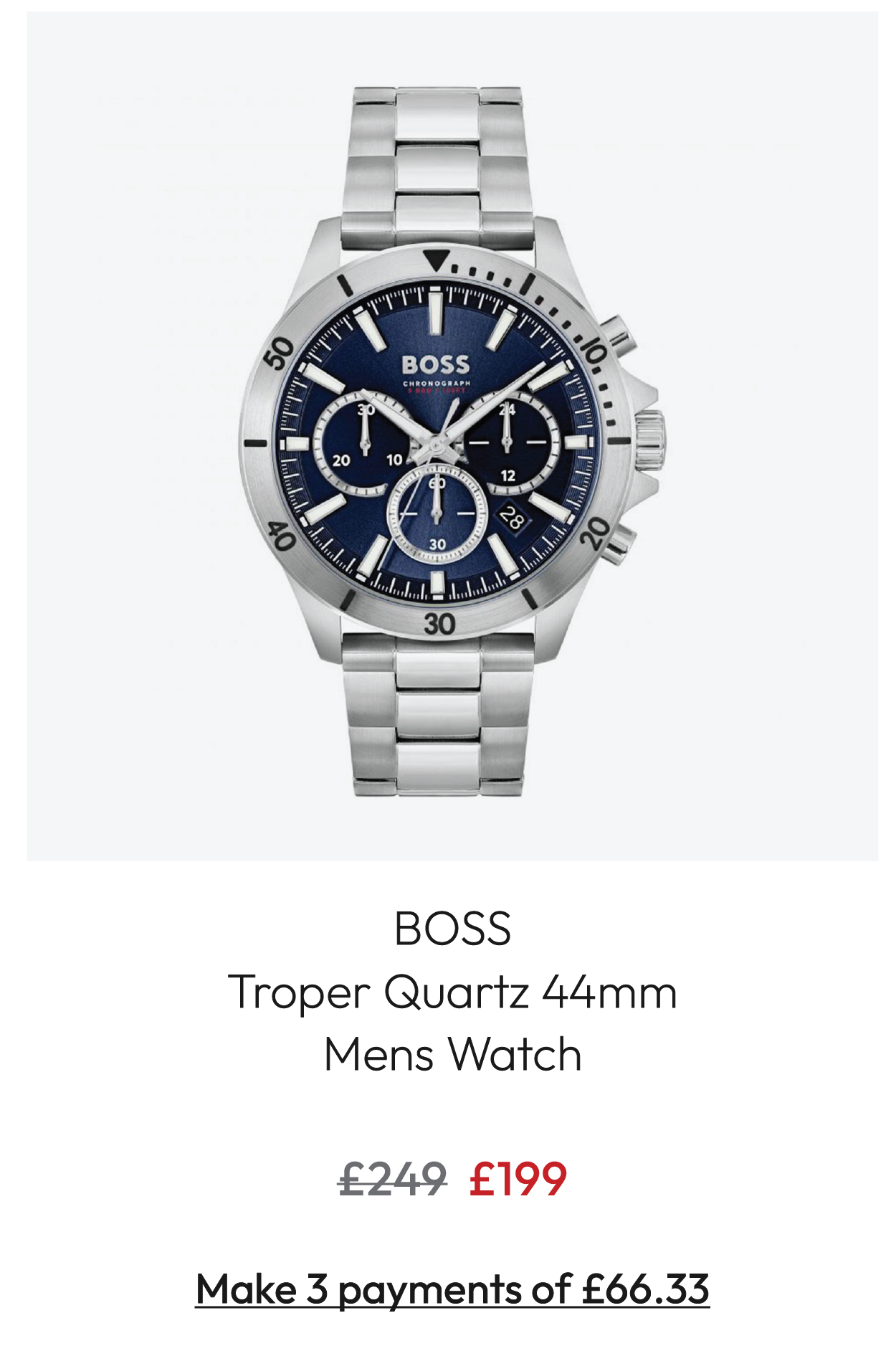 BOSS Troper Quartz 44mm Mens Watch 1514069