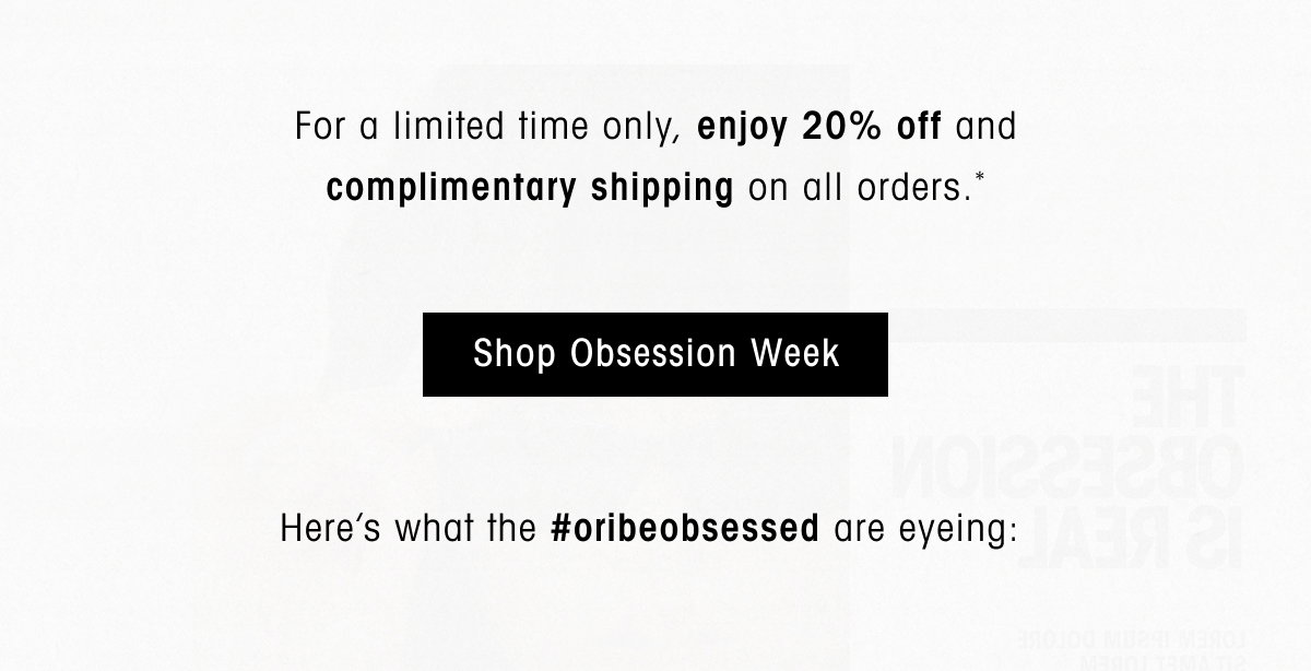20% Off All Orders on Oribe.com