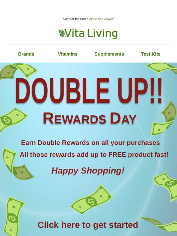 Two Days Only! Get Double Rewards As You Shop