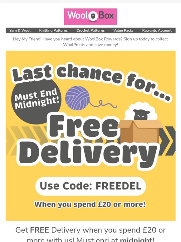 Last Chance For Free Delivery, My Friend! 📦