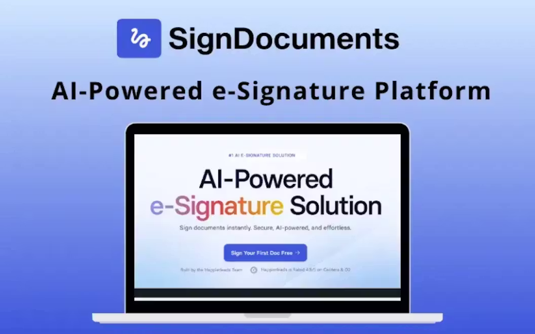 SignDocuments – AI-Powered e-Signature Platform | Lifetime Access