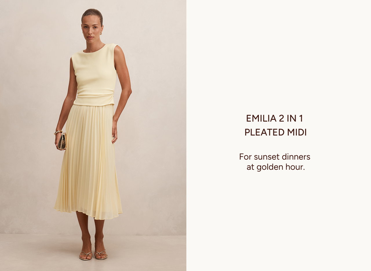 Emilia Two In One Pleated Midi