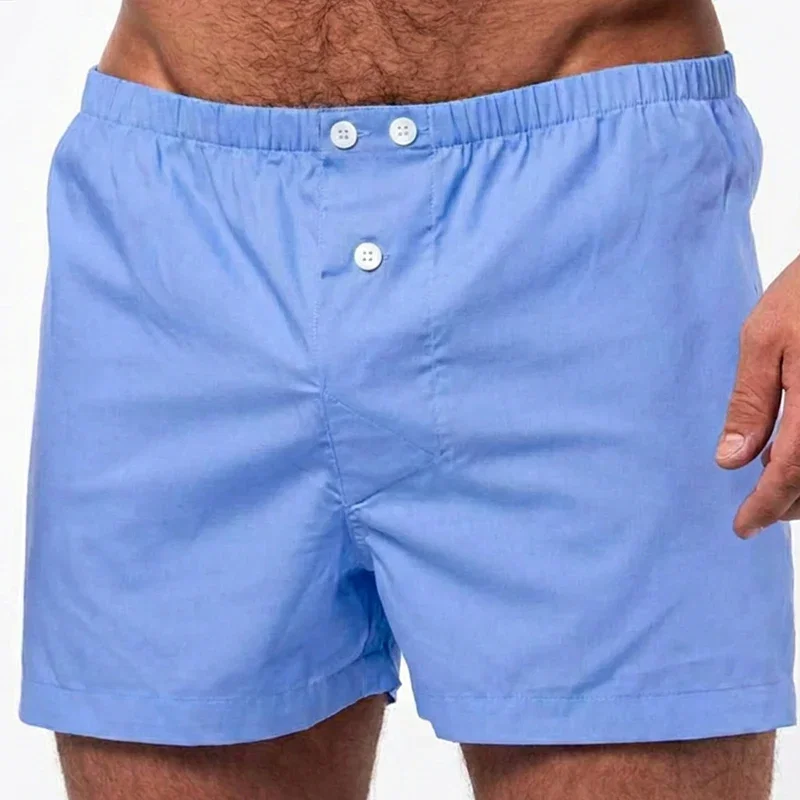 Image of “COURT" - Solid Light Blue Slim-Cut Boxer Short - Made In USA
