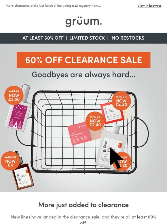 New In Clearance: From £1