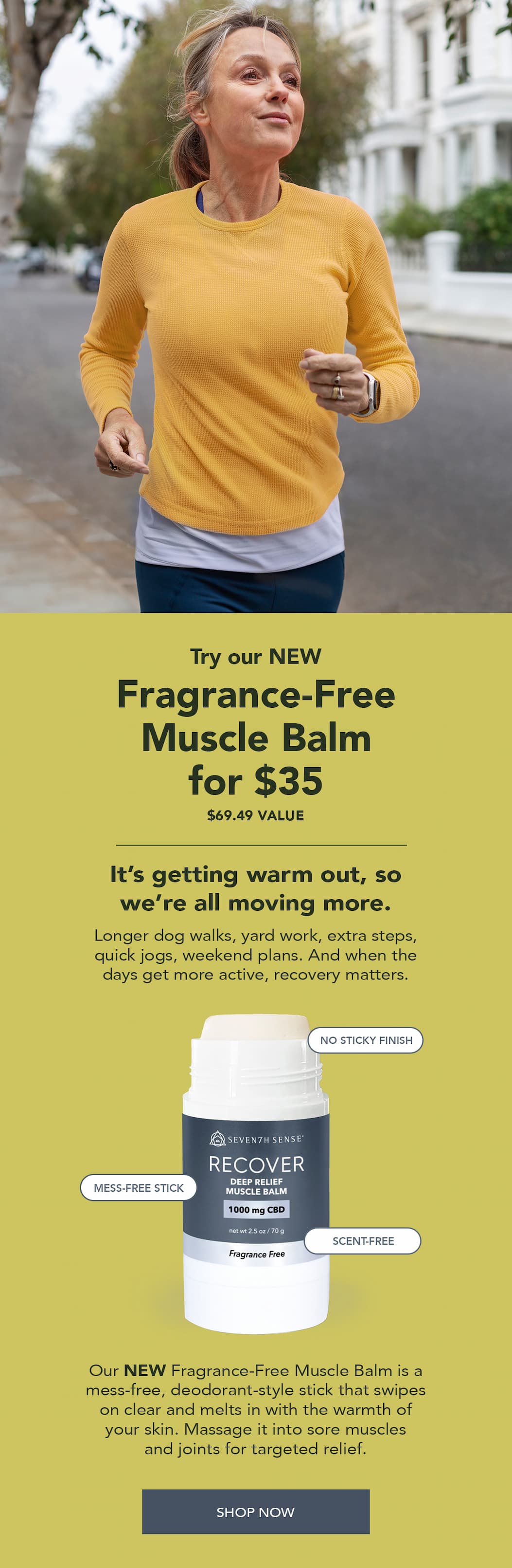 $35 Fragrance Free Muscle Balm