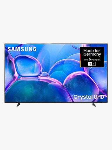 Samsung Fernseher mit buntem Display.
